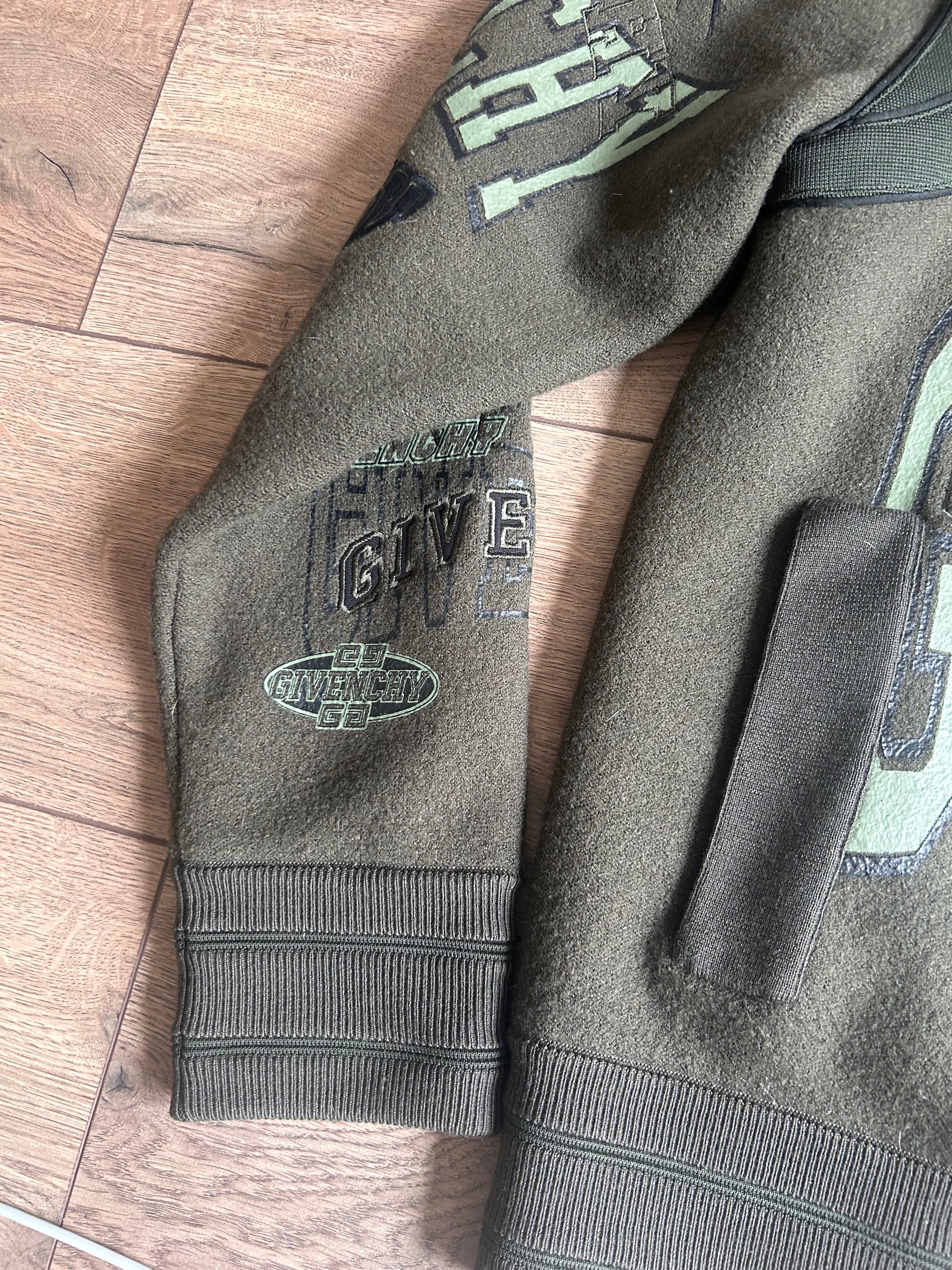 Hooded Givenchy Varsity Jacket - Military Green