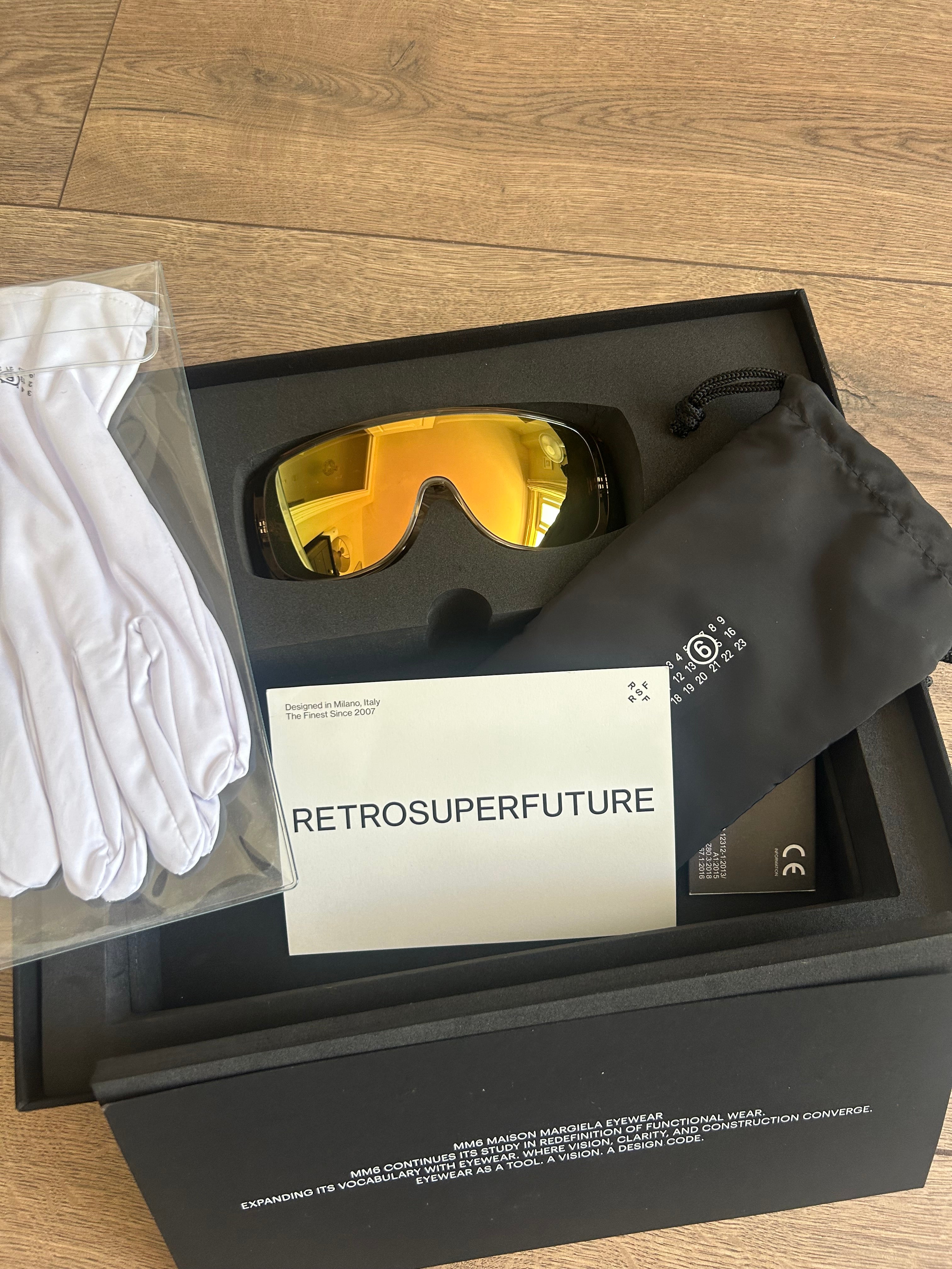 Brand New MM6 Maison Margiela MASK UNISEX - SUNGLASSES - Ivory