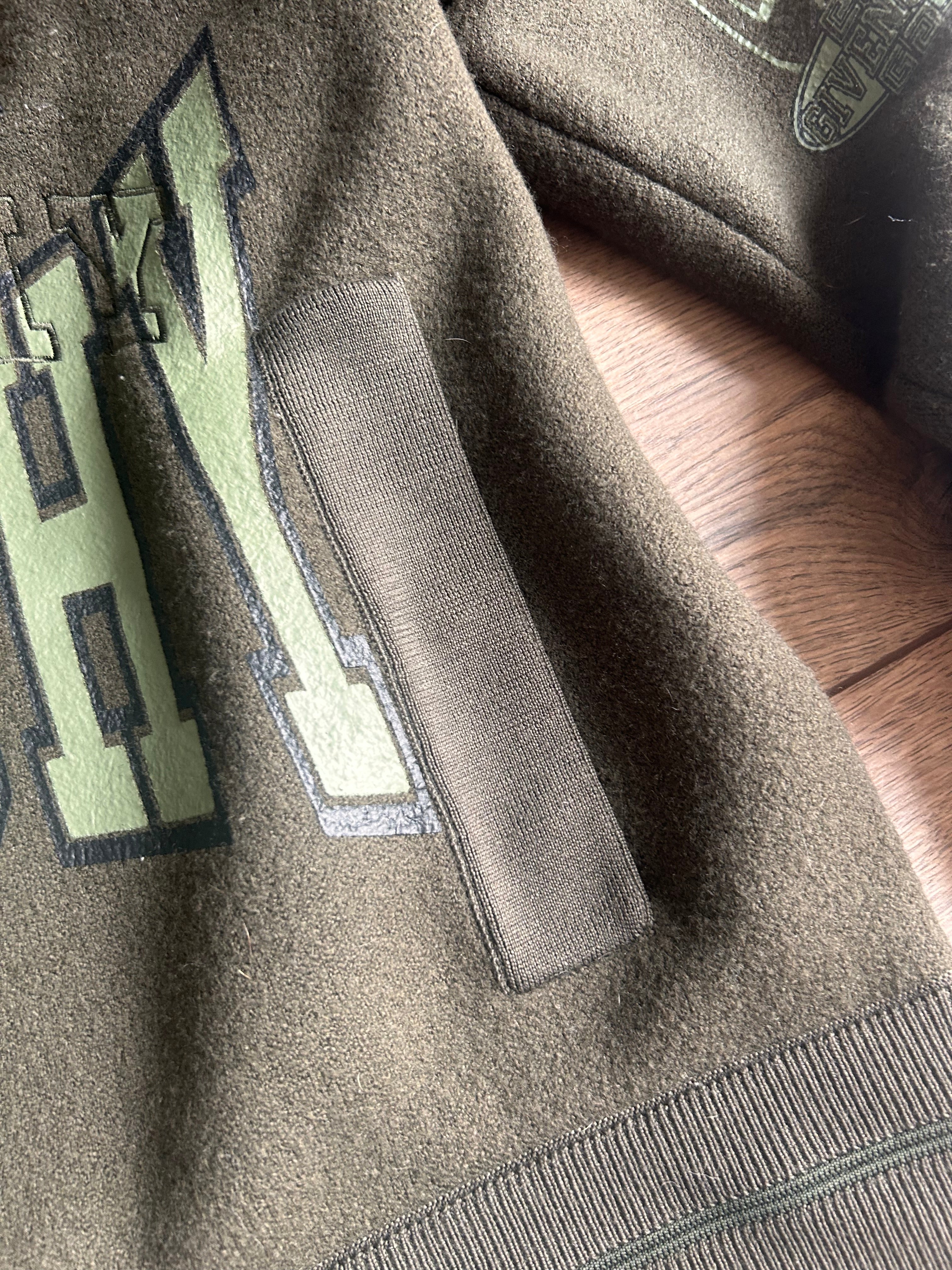 Hooded Givenchy Varsity Jacket - Military Green