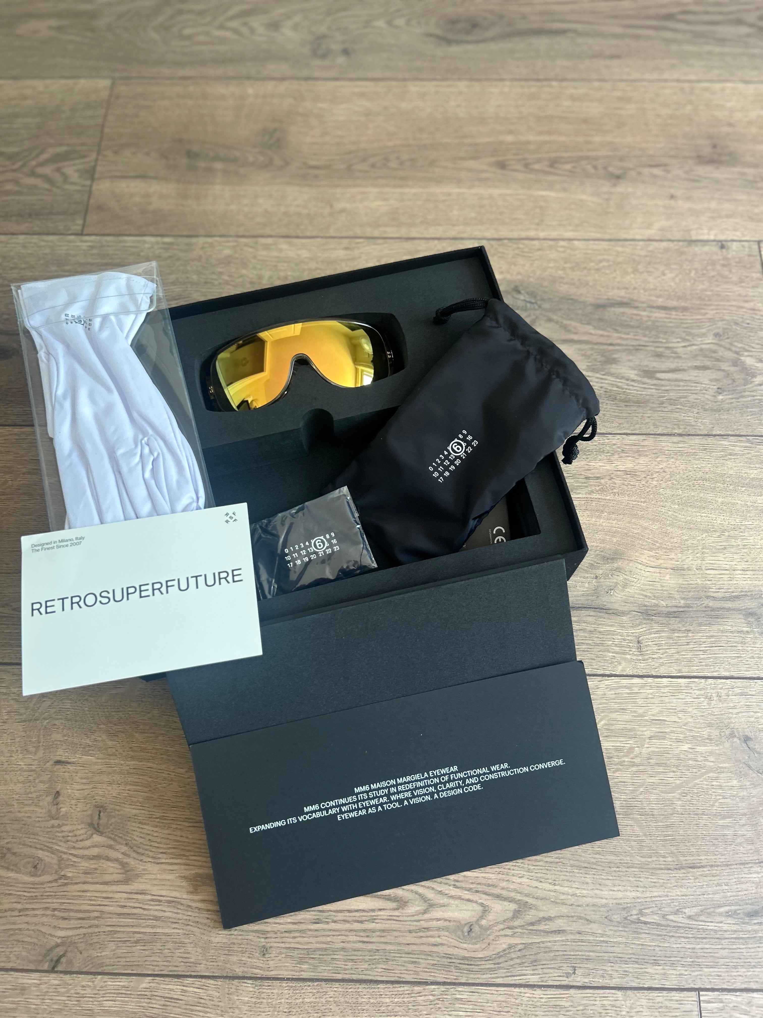 Brand New MM6 Maison Margiela MASK UNISEX - SUNGLASSES - Ivory