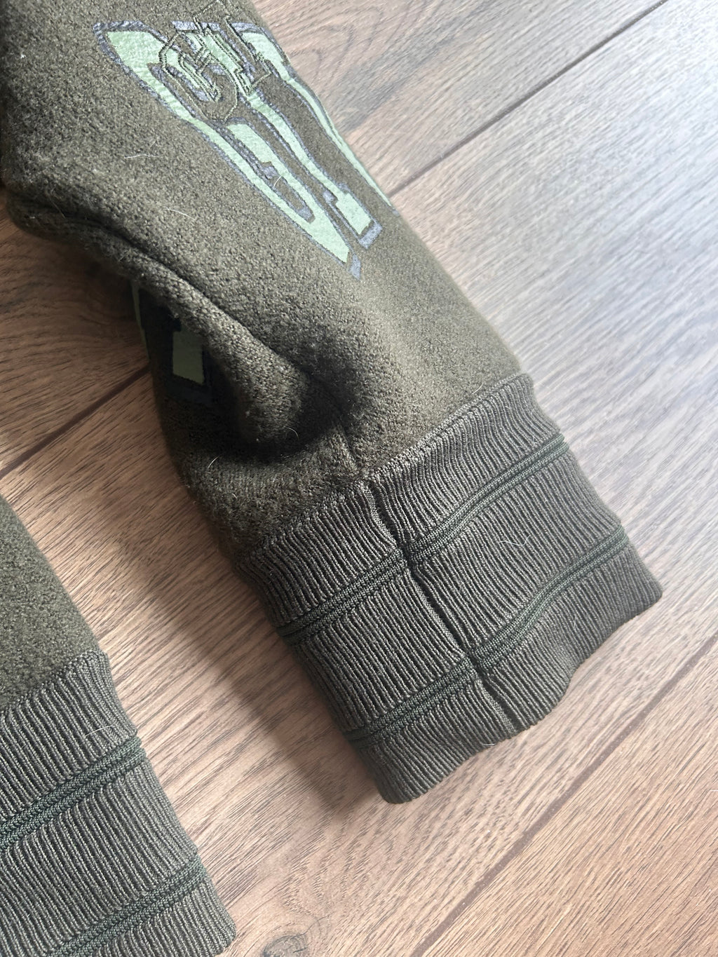 Hooded Givenchy Varsity Jacket - Military Green