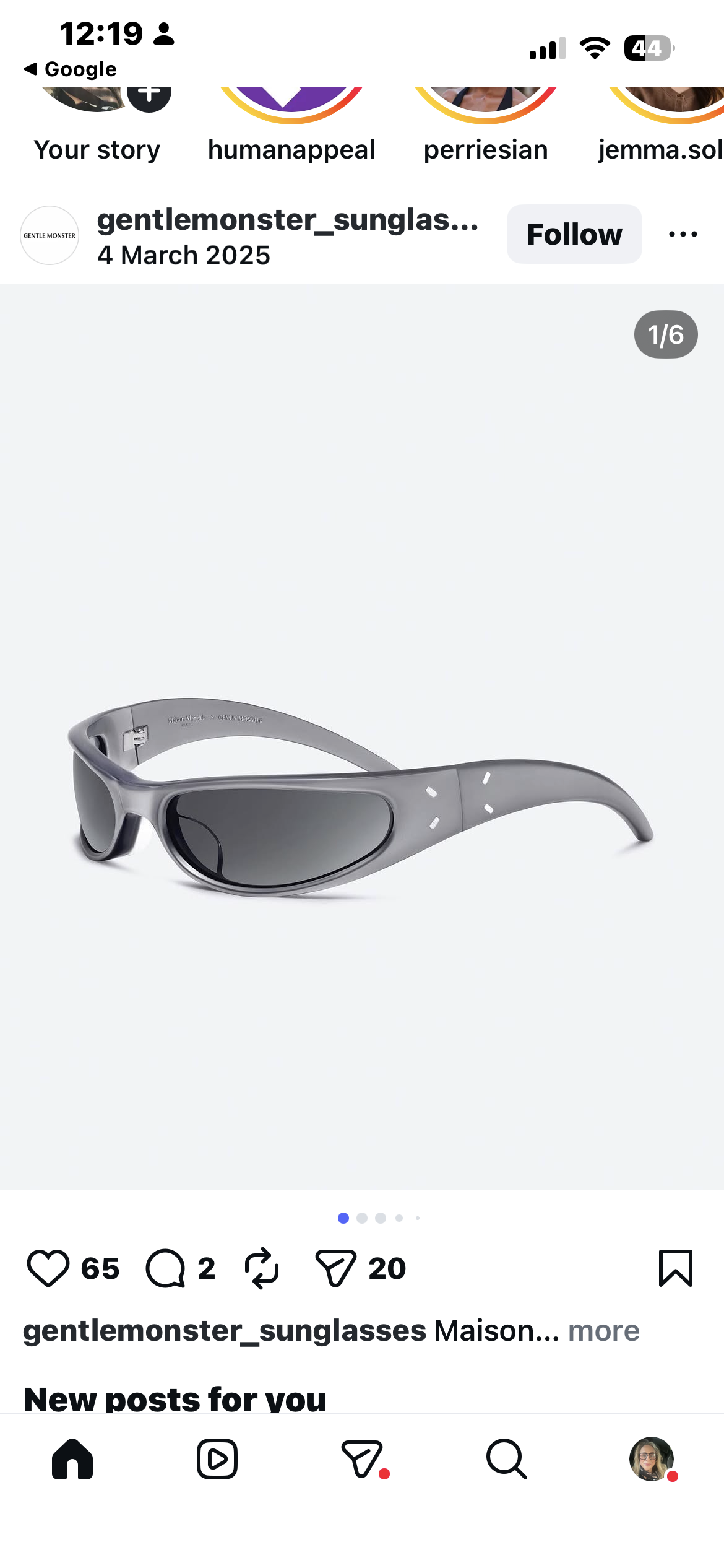 Brand New Maison Margiela x Gentle Monster MM203 sunglasses