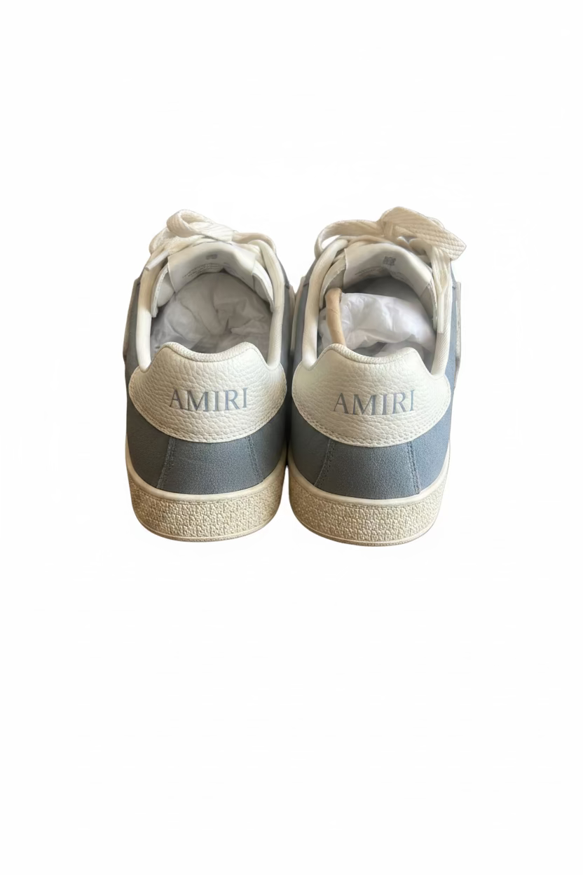 Brand New Amiri Pacific bones appliquéd suede sneaker